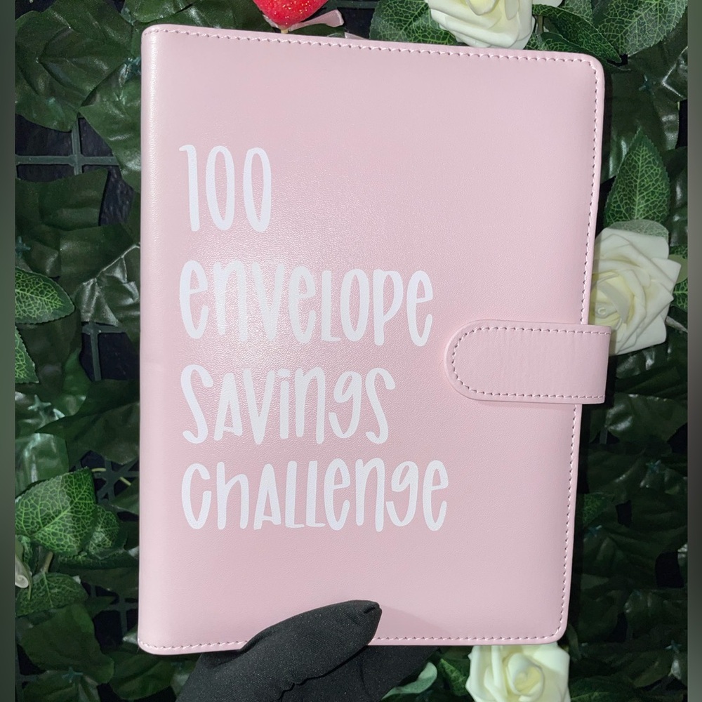 Pink 100 envelope Savings Challenge Binder- NEW